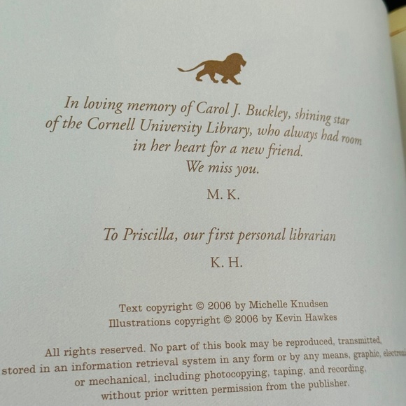 Autographed Edition Library Lion Michelle Knudsen Hardcover Picture Book - Picture 4 of 16